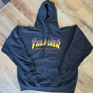 Black Thrasher Magazine Hooded Sweatshirt Size Medium